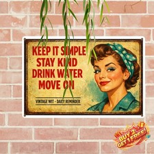 BanginPrints Weatherproof 8x12 Aluminum Sign Funny Vintage Metal Decor picture