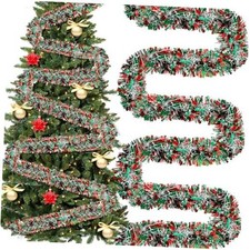 295 Feet Tinsel Garland Red, Green, Silver Christmas picture