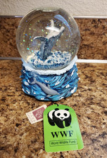 Vintage WWF Humpback Whale Musical Waterglobe Silvestri plays