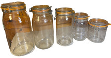 5 Vintage Le Parfait Super French Canning Jars Graduated 3L-0.5L New Seals picture