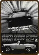 1978 MG Midget Convertible Sports Car Vintage-Look DECORATIVE REPLICA METAL SIGN picture