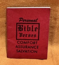 Vtg Personal Bible Reference Comfort Assurance Mini Booklet Verses Scripture picture