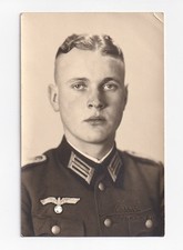 WW2 Heer Young Leutnant in Uniform Agfa Portrait Photo Postcard picture