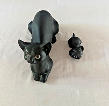 Vtg 1958 MCM Freeman McFarlin Black Cats Pottery Figurines Rare 4
