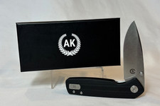 Asher Spiro Knife S35VN Thumb Stud Single Folding Blade In Box picture
