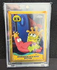 Topps 2025 Chrome SpongeBob SquarePants 25-9 SpongeBob Hits Rock Bottom /50 picture