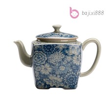 120ml Chinese Traditional Handmade Blue and White Ceramic Tea Pot Kettle Teaware picture