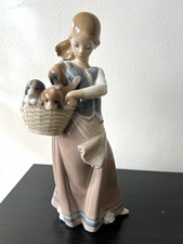 Lladro 1311 Girl With Puppies-Retired picture