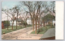 Ellsworth Maine Street View from Hotel Vintage Postcard Hugh C. Leighton 1910s picture