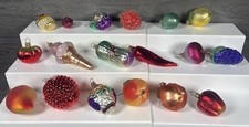 Vintage Glass Blown Christmas Ornament Lot of 18 (OWC, Inge-Glas) picture