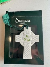 Donegal by Belleek Parian China Celtic Cross Ornament picture
