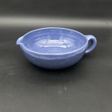 Bybee Pottery Blue 7 1/2 in Mixing Bowl w/ Handle Spout Kentucky Art picture