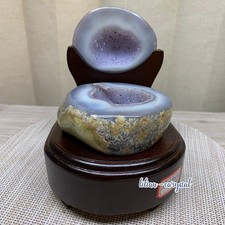 1.8LB   Natural amethyst Agate Treasure Basin Quartz Geode cluster Healing decor picture
