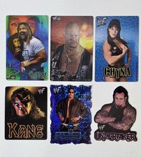 Lot 6 Vintage 1999 WWF Wrestling Vending Machine Stickers Kane Chyna Stone Cold picture