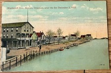 1919 Bowers DE, Murderkill Ave, After The Fire, Dec. 1913, Kent County, Postcard picture