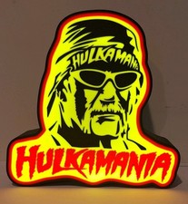Lighted Sign HULKAMANIA Hulk Hogan WWF WWE Professional Superstars Wrestling 🔥 picture