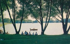 Recreation at Ford Lake-Milan, Michigan vintage c.1950s-60s unposted picture