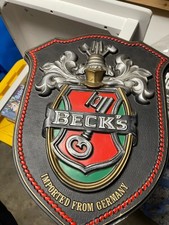 Vintage Beck's Beer Coat of Arms Shield Advertising Sign by Price Bros. Corp picture