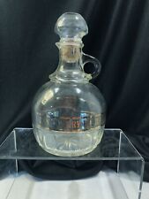 Vintage glass decanter with stopper, Canada Dry Bourbon bottle with handle picture