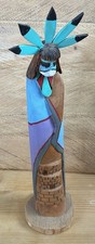 Hopi Navajo Cloud Man Kachina Doll Sign Headdress Native American 12” Estate #4 picture