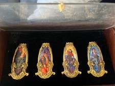 Lord Of The Rings Franklin Mint Knives Knife Set Of 4 Display Case & Pouches picture