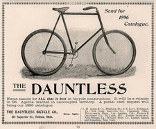 1895 e Dauntless Bicycle Print Ad picture