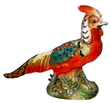 Vtg Wales Pheasant Bird Figurine Fine Quality Japan 9.5” L X 7” T Colorful MCM picture