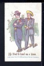 Postcard - Comic - He Tried To Hand Me A Lemon - 1908 picture