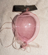 Blown Glass 5 Inch Pink Toy Balloon Christmas Ornament picture