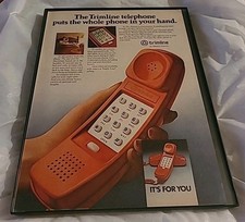 Trimline Telephone Bell Print Ad 1980 Framed 8.5X11 Vintage Wall Art picture