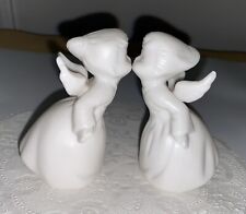 Schmid Bros Bisque Porcelain Kissing Angels Boy & Girl Vintage  picture