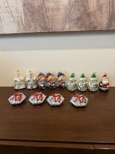 Rudolph The Red Nose Reindeer Glass Christmas Ornaments Lot Of 13 picture