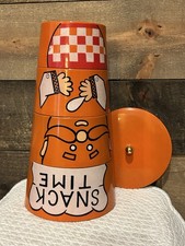 Vintage MCM Chef Stacking Snack Set 4 Pieces a Price Import Japan Nesting picture