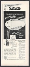 1949 Oster OSTERETTE PORTABLE MIXER Ad