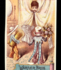 Antique Victorian Corset Uncle Sam Courting Warner Bros Coraline Trade Card j.US picture