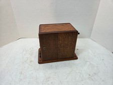 Antique Western electric 48a 5 bar magneto generator in oak case and crank picture