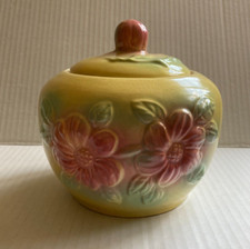 Vintage Hull Pottery USA Sunglow Grease Pot with Lid Circa 1950s picture