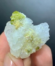 Amazing green tourmaline pollucite crystal from skardo Pakistan_19 GM picture