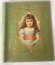 Antique Scrapbook Late 1800's Die Cuts and Advertising Cards picture
