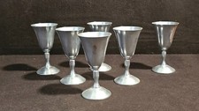 Set 6 Vintage Plator Silverstone Spain Silverplate Wine Cordial Goblets 5.25