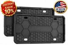 2Pack Premium Matte Black Silicone License Plate Frames, License Plate Holder, Z picture