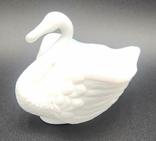 Imperial Glass - Swan Milk Glass Trinket Dish (Marked IG) picture
