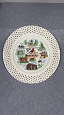 Kentucky State Souvenir Collector Plate Landmarks Gold Trim Decor picture