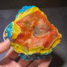 296g Natural Calcified Agate Eye Crystal Unique Mineral Specimen Perfect Gift picture