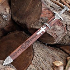 Handmade Damascus Viking Sword with Scabbard.Medival,Norse SWord picture
