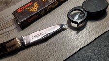 Vintage Tak Fukuta Seki Japan Compass CI Tomcat 508 Folding Lockback Knife NOS picture