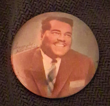 1950s FATS DOMINO Vintage Collectible Photo Image Pinback Button  picture