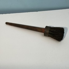 Vintage Antique Round Stencil Brush Wood Handle Industrial Paint Tool 12 Inch picture