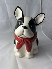 Boston Terrier Frenchie w/red scarf by Celebrate it Cookie or Dog Treat Jar picture