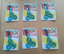 Vintage Kiddy's Safety Scissors NEW OLD STOCK; 1962; set of 6 with packaging picture